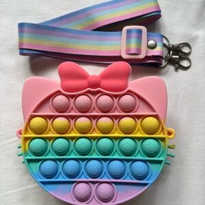 Rainbow Pop It Fidget Toy with Strap